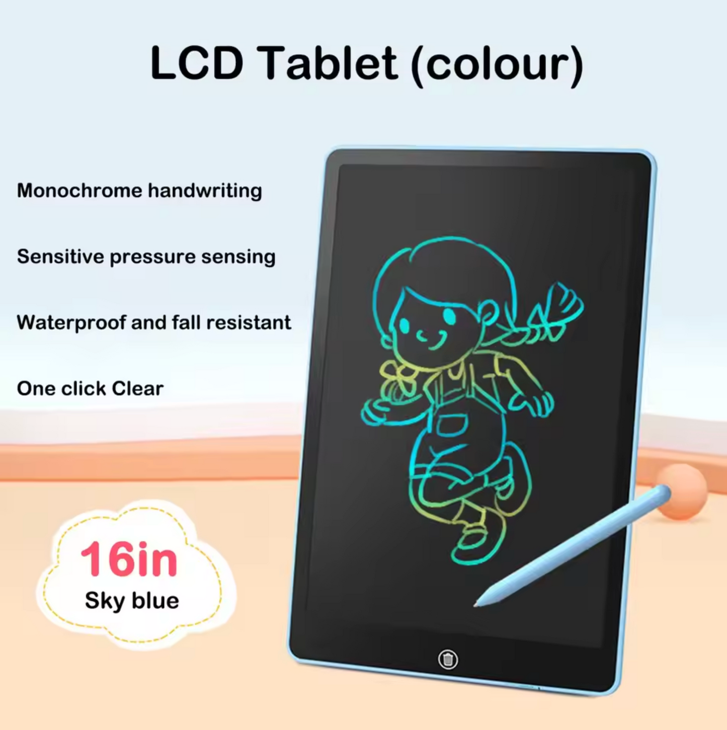 LCD Drawing Tablet Painting Tools Electronics Writing Board for Kids